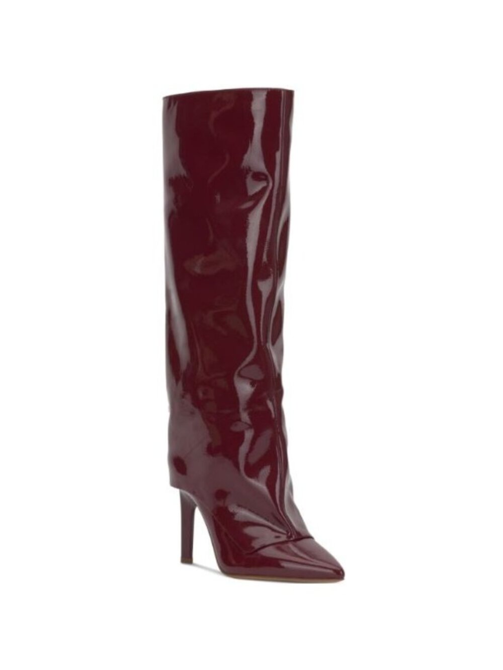 Jessica Simpson Womens Burgundy Patent Knee-High Boots Size 5